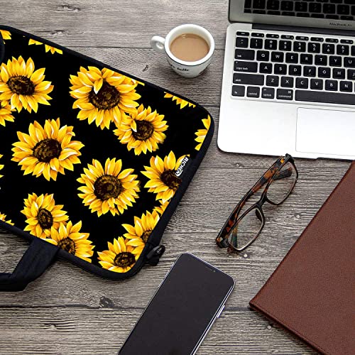 RICHEN 17 inch Laptop Shoulder Bag Carrying Case with Handle Fits 15.6/16/17/17.3/17.4 inch Laptop Notebook (16-17.3 inch, Sunflowers) - color: Sunflowers