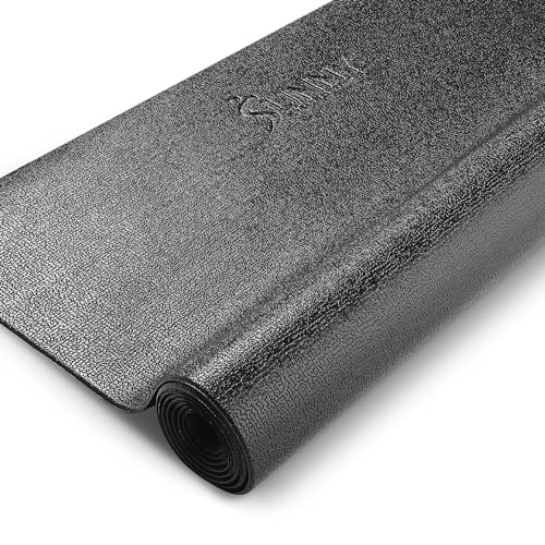 Sunny Health & Fitness Equipment Mat – Multiple Size Options – Non-Slip Floor Protection Pad for Treadmill, Bike, Elliptical, Yoga or Standing Desk and other Exercise Equipment - style: Medium 79”