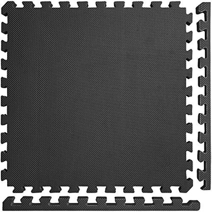 Meister X-Thick 1.5" Interlocking EVA Foam Mats - 2X Cushion for Wrestling, MMA Takedowns & Gymnastics - 2'x2' Tiles - color: Black, size: 36 Tiles (144 Sqft)