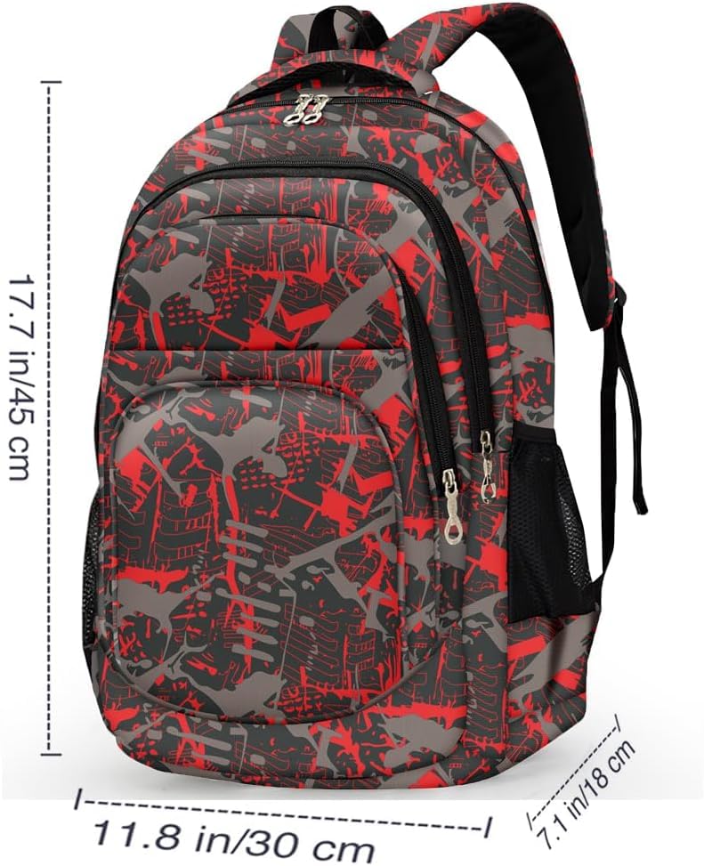 rickyh style School Backpack Travel Bag for Men & Women Lightweight College Back Pack with Laptop Compartmen - color: 07zhua