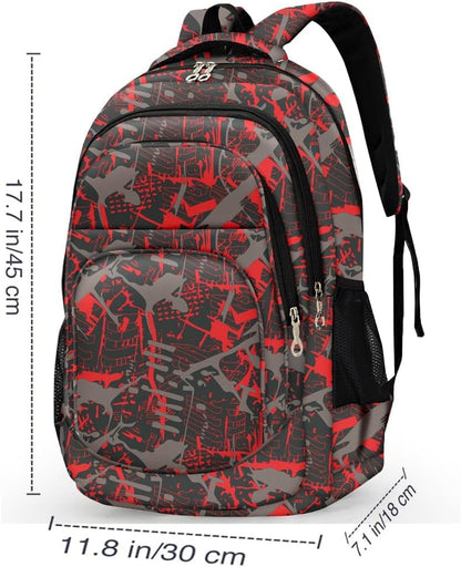 rickyh style School Backpack Travel Bag for Men & Women Lightweight College Back Pack with Laptop Compartmen - color: 07zhua