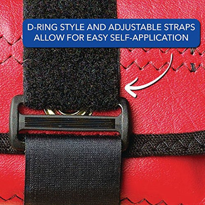 Sammons Preston Cuff Weight, 8 lb, Red, 2 Velcro Strap & D-Ring Closure, Grommet for Easy Hanging, Lead Free Steel Ankle & Wrist Weights, For Strength Building & Injury Rehab, Sold Individually - style: 8 lbs.