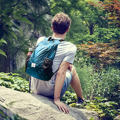 Naturehike 18L Lightweight Hiking Backpack, Waterproof Camping Packable Backpack Ultralight for Travel, Airplane, Small Hiking Daypack for Adults, Blue - color: Blue