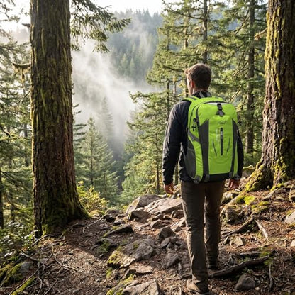 Outdoor Hiking Backpack,Lightweight Travel Daypack,Waterproof Multi-Function Sport Rucksack for Camping,Cycling,Mountaineering & Daily Outdoor Use(Green)