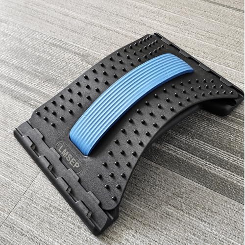 LMSEP Back Stretcher for Lower Back Pain Relief, Multi Level Back Cracker Board for Herniated Disc, Scoliosis, Spine Decompression, Back Cracking Device, Upper and Lower Back Stretcher