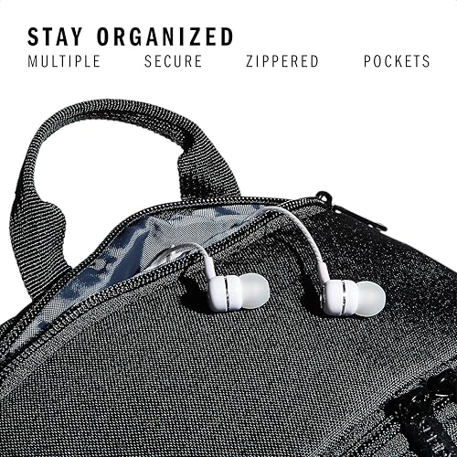 3-Stripe Classic backpack for men and women, bag with laptop sleeve - color: Black/White/4.0
