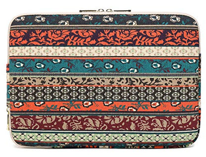 Kayond Canvas Water-Resistant 13.3 Inch Laptop Sleeve case for 12.5 inch 13inch Notebook Computer 12.9 Pocket Tablet (13-13.3 inch, Red Bohemia) - color: Red Bohemia, size: 13-13.3 inch