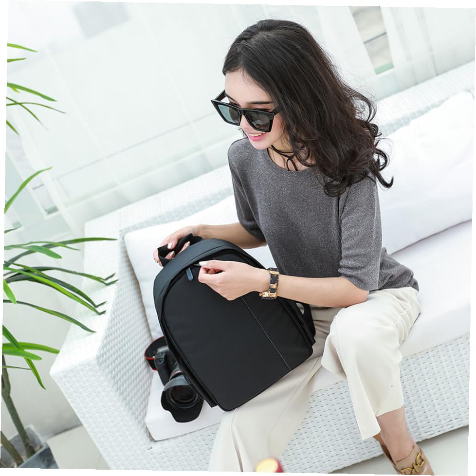 NUOBESTY 1pc Waterproof Camera Bag Waterproof Backpack Camera Storage Pouch Storage Bag Backpacks Bags Bag Storage Bags for Travel Grey Nylon