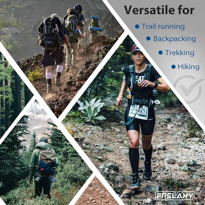Frelaxy Ultralight Trail Gaiters for Hiking & Running – Breathable, Wear-Resistant Low Shoe Gaiters, Protect Feet from Rocks, Mud, Dust & Debris - color: Blue