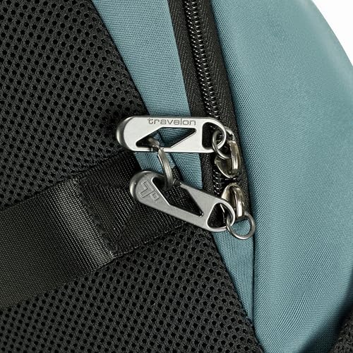 Travelon Anti-Theft Metro Backpack with RFID blocking pouch/NEW HARDWARE - color: Slate Blue/New Hardware