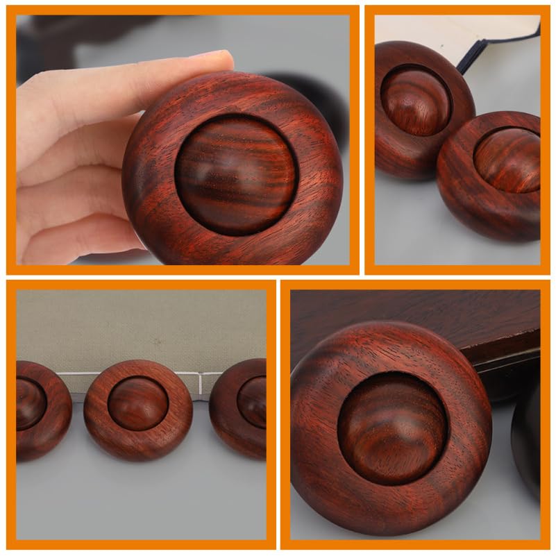Handheld Wooden Massage Ball Small Round Hand Massager for Muscle Tension Relief Stress Relaxation Portable 2.04In Smooth Design