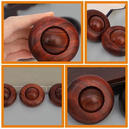 Handheld Wooden Massage Ball Small Round Hand Massager for Muscle Tension Relief Stress Relaxation Portable 2.04In Smooth Design
