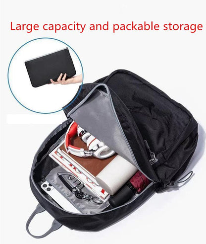 Geboldil Men's and women's lightweight foldable hiking travel backpack waterproof camping backpack - color: Black