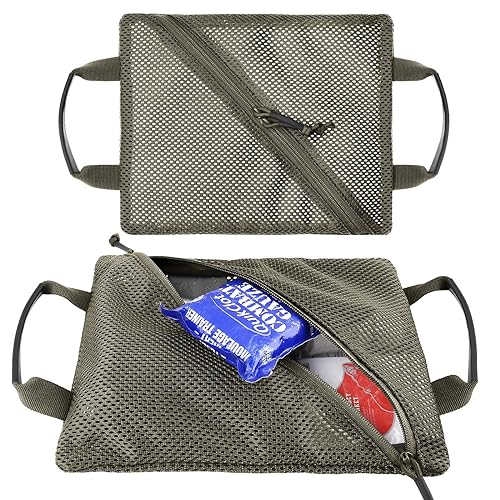 PETAC GEAR Tactical Storage Mesh Pouch Set,Insert Modular Utility Admin Pockets,Travel Organizer EDC Bag - color: Ranger Green