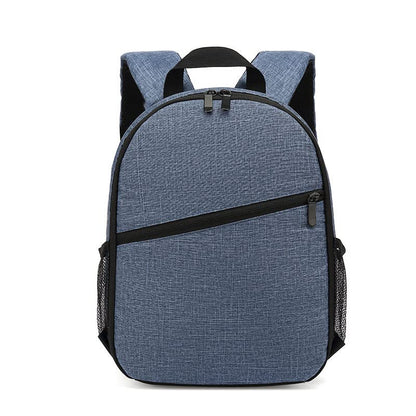 Camera Backpack Waterproof Camera Bag Large Capacity Camera Case For Men Women (Blue) - color: Blue