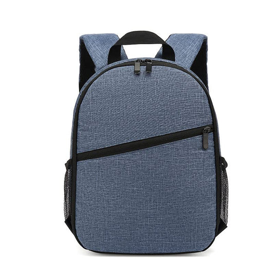 Camera Backpack Waterproof Camera Bag Large Capacity Camera Case For Men Women (Blue) - color: Blue