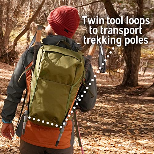Kelty Asher Backpack, Daypack to Multi-Day Backpacking Capacity, Hiking, Lightweight Travel Pack, Internal Frame (24L Moss) - color: Winter Moss/Dill, size: 24L