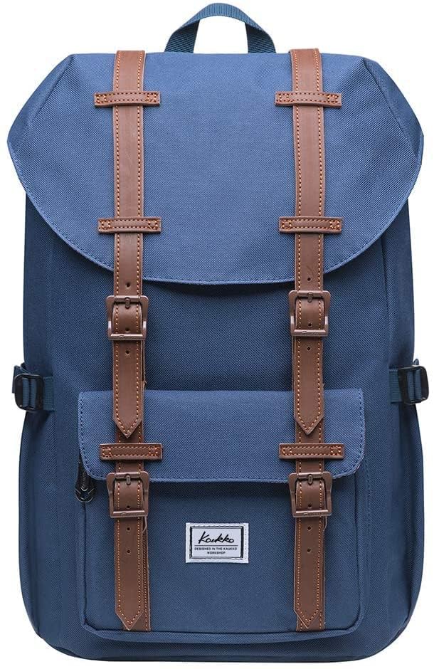 KAUKKO Laptop Outdoor Backpack Traveling Daypack Hiking Rucksack Large Capacity Bag Fits 15.6"(5-7-Blue-NEW) - color: 5-7-blue-new