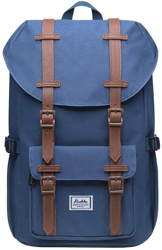KAUKKO Laptop Outdoor Backpack Traveling Daypack Hiking Rucksack Large Capacity Bag Fits 15.6"(5-7-Blue-NEW) - color: 5-7-blue-new