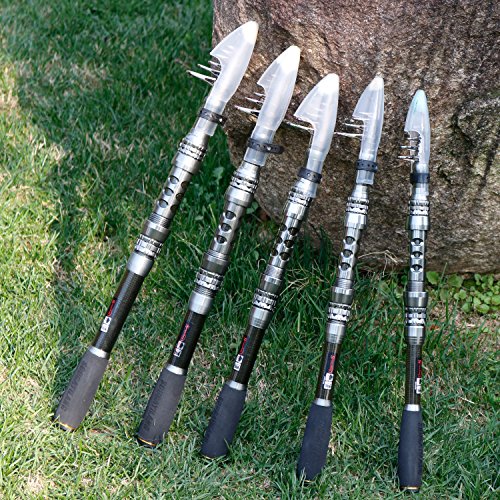 Sougayilang Fishing Rod Reel Combo with Telescopic Fishing Pole Spinning Reel Carrier Bag for Travel Saltwater Freshwater Fishing - size: 6.89 ft, style: C-only Fishing Rod