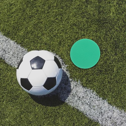 DOITOOL 12pcs Football Training Markers Flat Discs Non-Skid Ground Spot Cones 10cm Multi- for Agility Drills Soccer Field Practice