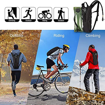 Water Backpack Hydration Backpack with Bladder Lightweight & Waterproof Hydration Pack for Hiking, Cycling, Running,Climbing Outdoorer ,Gift for dad - color: Black