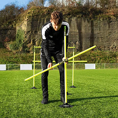 FORZA Pro Adjustable Hurdle Set | Speed & Agility Training with Rubber Bases or Ground Spikes for Extra Stability [4ft or 5ft] - size: 5ft, style: With Ground Spike