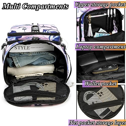 Gym Duffle Bag Backpack with Shoe Compartment,4 ways Travel Backpack for Women and Men,Multi-Functional Weekender bag with Waterproof Layer&Laptop Compartment for Fitness, Travel,Camping - color: Purple