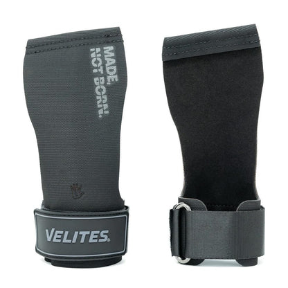 Velites - All Terrain Grips - Official Crossfit® Games Gymnastics Grips - No-Chalk Required - for All Bars & Surfaces - Includes Wristbands & Bag - color: Black, size: X-Large