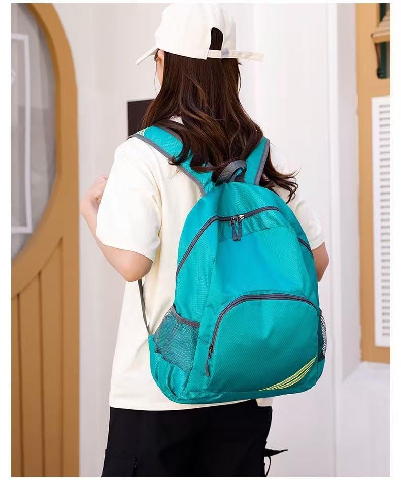 Geboldil Men's and women's waterproof backpack traveling backpack peacock green - color: Peacock Green