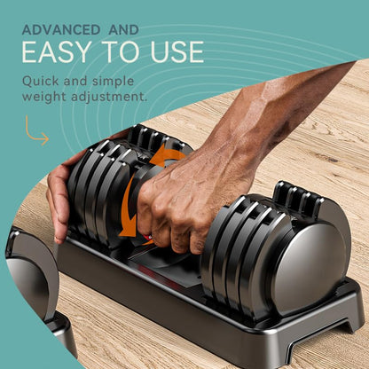 Adjustable Dumbbell Set of 2, 110lbs/50lbs Free Weights Dumbbell Set, 5-in-1/10-in-1 Quick-Lock Hand Weights, 25lbs/55lbs Pair with Anti-Slip Texture Handle, Weight Set For Home Gym Suit both Men and Women - color: Black 55LB Set of 2（Round）5 in 1