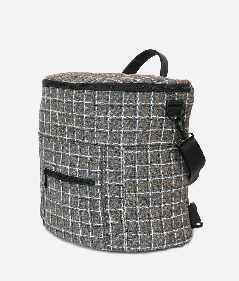 FAWN DESIGN The Original Diaper Bag, Faux Leather Diaper Bag Backpack, Vegan Leather, Large Capacity Baby Bag for Mom - color: Plaid Tweed