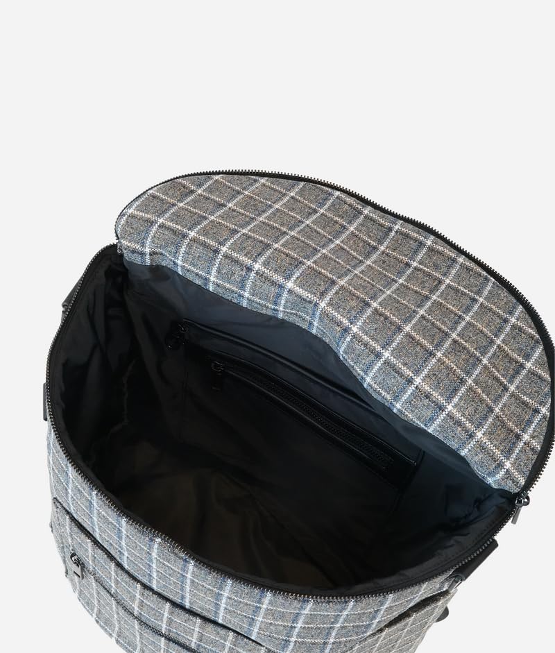 FAWN DESIGN The Original Diaper Bag, Faux Leather Diaper Bag Backpack, Vegan Leather, Large Capacity Baby Bag for Mom - color: Plaid Tweed