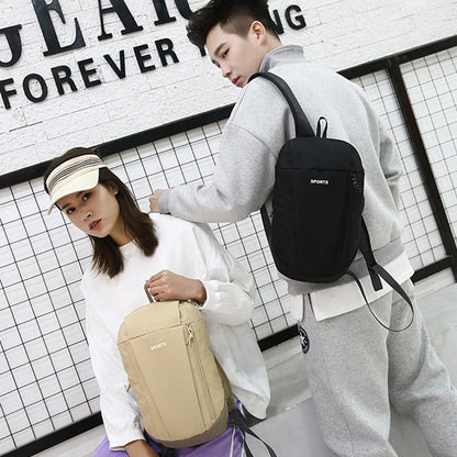 Mini Backpack for Men and Women Casual Travel Lightweight Dual Shoulder Bag,Khaki