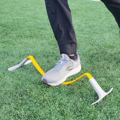 Meister ZoomFlex Agility Hurdles w/Carry Bag - Flex-Safe Modular Speed Training - color: Electric Yellow