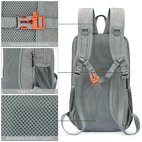 G4Free Mini 10L Hiking Daypack Small Hiking Backpack Cycling Compact Shoulder Backpack Outdoor for Men Women(Light Grey) - color: Lightgrey