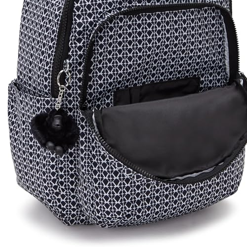 Kipling Women's Seoul 15" Laptop Backpack, Durable, Roomy with Padded Shoulder Straps, Built-In Protective Sleeve - color: Signature Print, size: 12.75''L x 17.25''H x 8''D