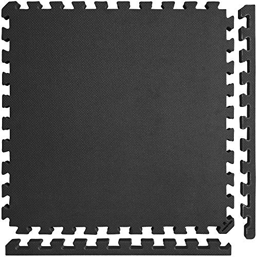 Meister X-Thick 1.5" Interlocking EVA Foam Mats - 2X Cushion for Wrestling, MMA Takedowns & Gymnastics - 2'x2' Tiles - color: Black, size: 10 Tiles (40 Sqft)