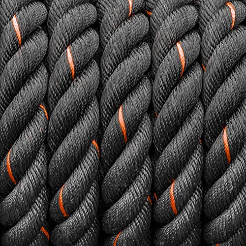 METIS Battle Ropes – Durable Fitness Ropes for Strength Training, 30ft/40ft/50ft Options – Ideal for Home Workouts & Gyms with Anti-Fray Handles - size: 50ft, style: 1.5 inch