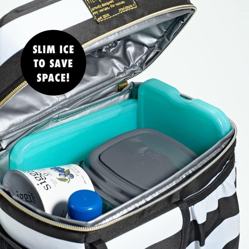 Cool Coolers by Fit & Fresh 4 Pack XL Slim Ice Packs, Quick Freeze Space Saving Reusable Ice Packs for Lunch Boxes or Coolers - color: Green (4 Pack)