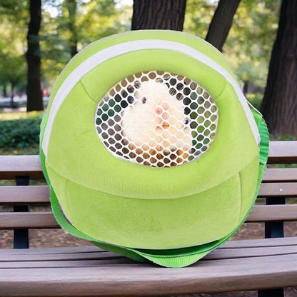 Pet Carrier Backpack for Small Animals, Travel Handbag for Cat, Puppy, Guinea Pig, Hedgehog, Hamster (Green, S)