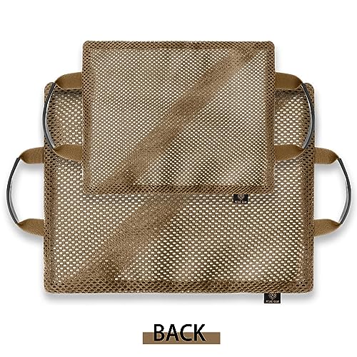 PETAC GEAR Tactical Storage Mesh Pouch Set,Insert Modular Utility Admin Pockets,Travel Organizer EDC Bag - color: Coyote Brown-BK