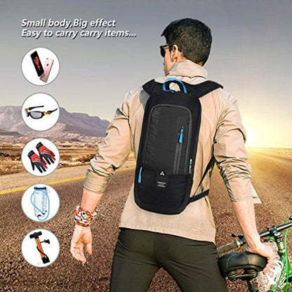 WINDCHASER Cycling Backpack, 10L Bicycle Backpack Waterproof Breathable Bag for Outdoor Travel Hiking Climbing Biking Running Skiing (Black) - color: Black