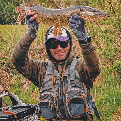 Kylebooker Fly Fishing Vest Pack Adjustable for Men and Women - color: Army Green