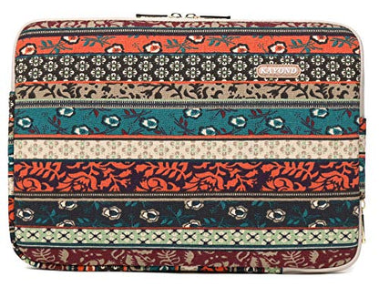 Kayond Canvas Water-Resistant 13.3 Inch Laptop Sleeve case for 12.5 inch 13inch Notebook Computer 12.9 Pocket Tablet (13-13.3 inch, Red Bohemia) - color: Red Bohemia, size: 13-13.3 inch