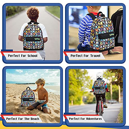Pokemon Backpack for Kids Teens Boys Girls, Pikachu Anime Backpacks, Bag for Daycare Sports Vacation Travel, School Gift (Multi AOP) - color: Multi Aop