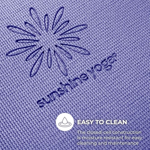 Voyage Yoga Mat, 6 Pack, 72" x 24" Professional Studio and Gym Bulk Yoga Mats, 5mm Thick, Durable, Anti-Tear, Non Slip Fitness and Exercise Mats - color: Peri Purple