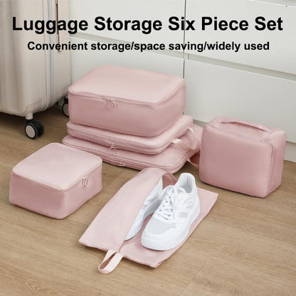 6 Set Packing Cubes Compression Bags for Travel, Waterproof Luggage Organizer, Travel Essentials for Cruise Vacation, Pink - color: Pink