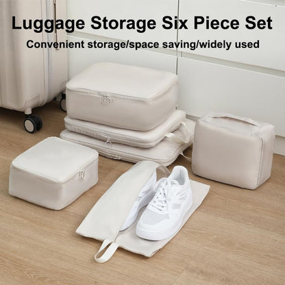 6 Set Packing Cubes Compression Bags for Travel, Waterproof Luggage Organizer, Travel Essentials for Cruise Vacation, Beige - color: Beige