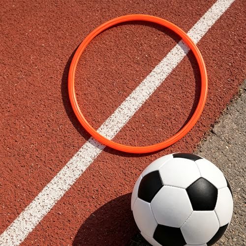 8pcs Agility Rings 12 Inch: Speed Training Equipment - 30cm Plastic Circle Jumping Hoops - Agility Hurdles for Athlete Soccer Football Practice